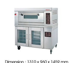 BJY-1B+12PF-G 1 deck Gas Baking Oven + 12 pans proofer