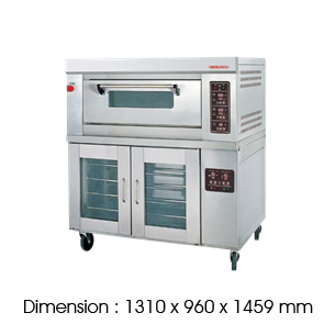 BJY-1B+12PF-G 1 deck Gas Baking Oven + 12 pans proofer