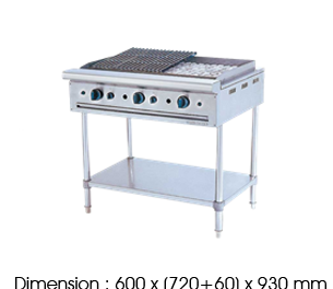 CB 3BFS-17 char broiler free standing