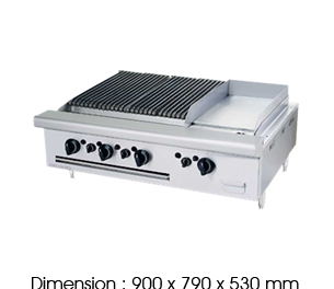 CB3BGG1B-17 combi char broiler griddle