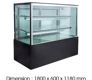 CHI-RG1800 (6 ft, 3 layers, square cake display)