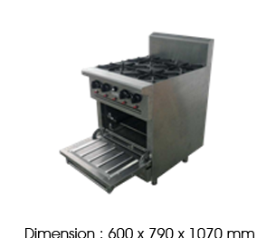 DRO4-17 deluxe range oven w/ open burner