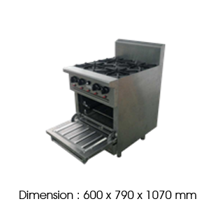 DRO4-17 deluxe range oven w/ open burner