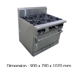 DRO6-17 deluxe range oven w/ open burner