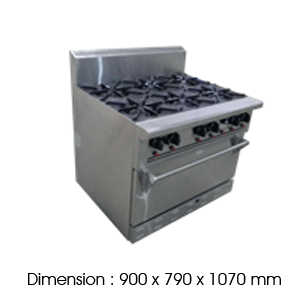 DRO6-17 deluxe range oven w/ open burner