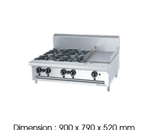 OB4GG1B-17 burner/griddle combi