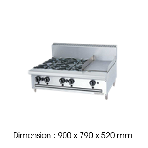 OB4GG1B-17 burner/griddle combi