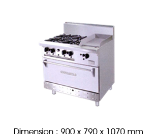 OB4GG1BWO-17 burner/gridlle combi w/ oven