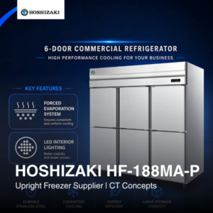 HF-188MA-P 6 Door UpRight Freezer