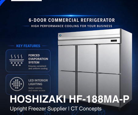 HF-188MA-P 6 Door Commercial Refrigerator | Heavy Duty Stainless Steel Chiller Philippines
