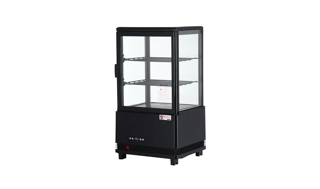 RT-58L-3 BLACK | 4 Sides Glass Dispaly Refrigerator